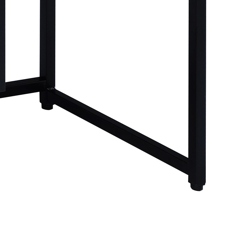 Meuble télé de style industriel en chêne vieilli et noir pour téléviseur de 60 pouces, style rustique avec finition.