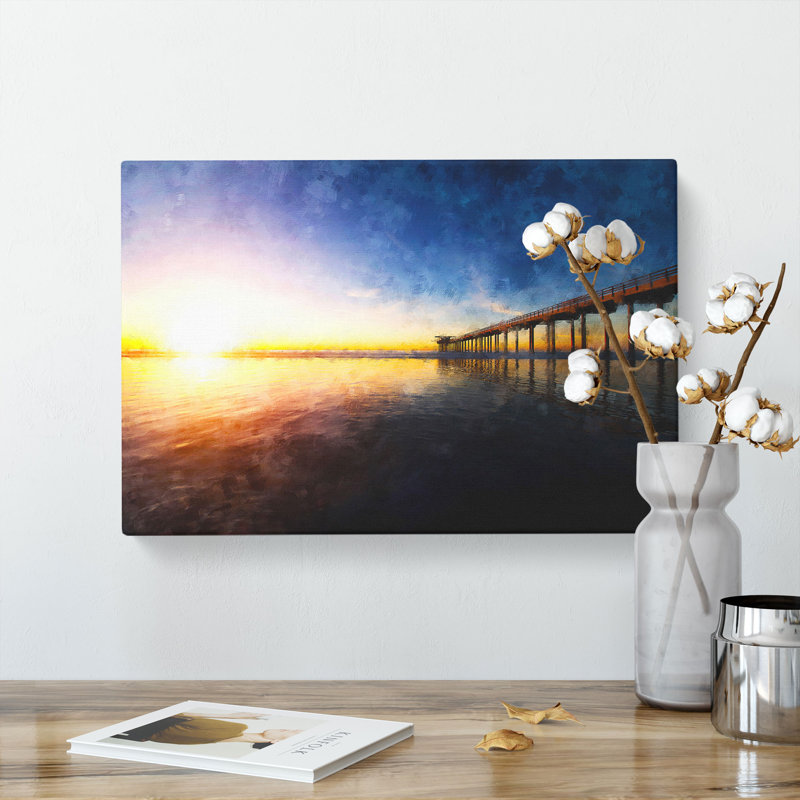 Pier In San Diego - Wrapped Canvas, 60cm H x 91cm W x 4cm D