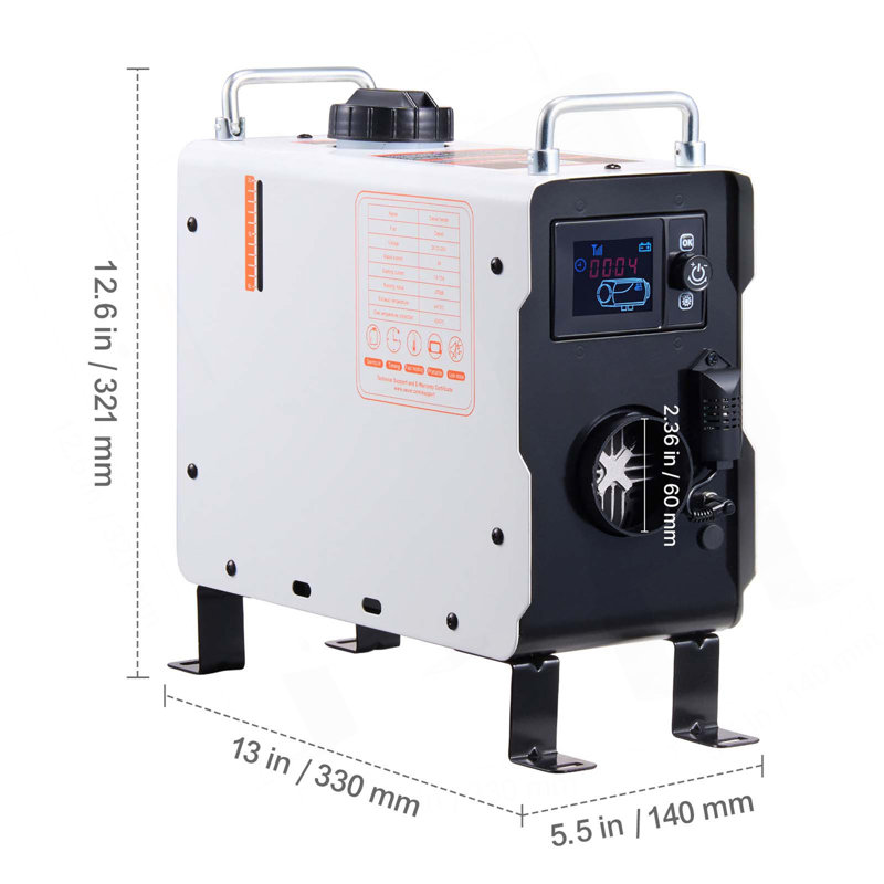 Chaufferette à gazole 12V / 24V 2KW Bluetooth APP télécommande pour l'extérieur