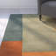 Tapis vert / bleu / orange en laine touffeté à la main Ayano-22289172
