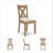 Tymera 6 - Person Four Leg Dining Set
