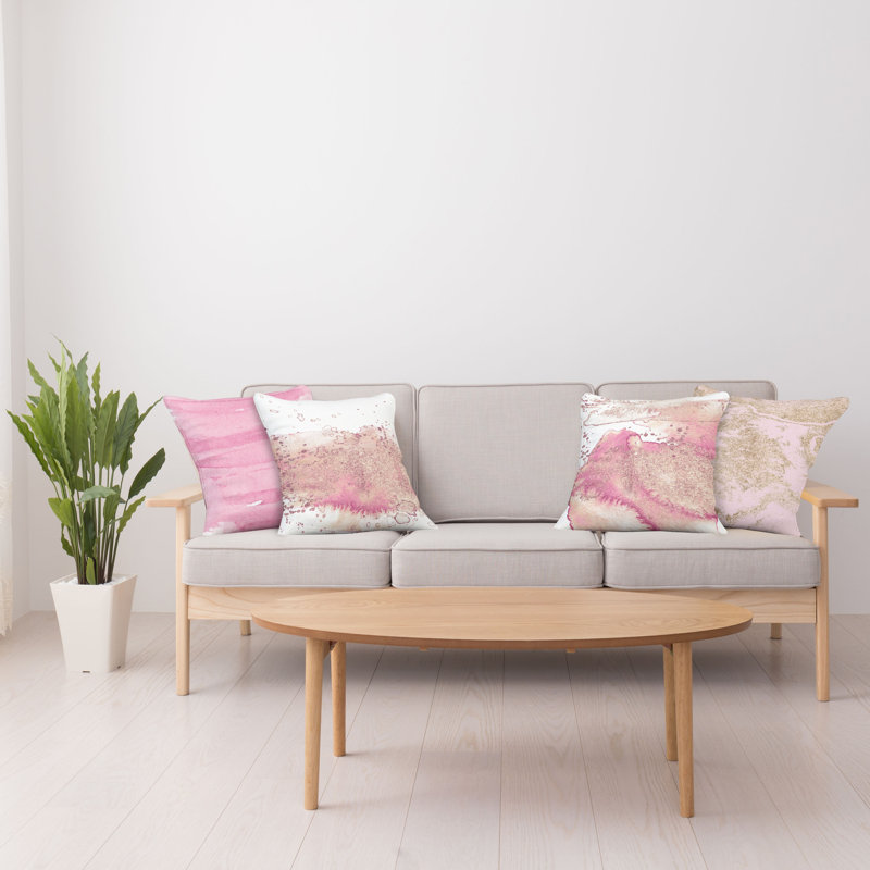Housse de coussin Moncalieri, Rose, 12 po x 12 po