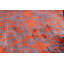 Coussin en velours damassé orange brûlé et lavande - fait à la main 16 x 24
