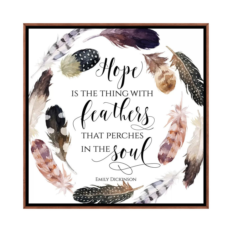 «Hope is the Thing with Feathers That perches in the soul», Emily Dickinson par Eden Printables - impression d'art textuel