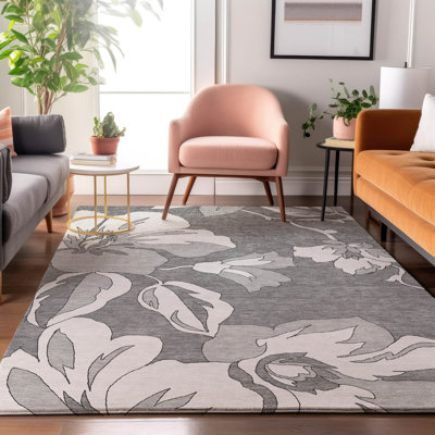 Premium Machine Washable Prisco Grey Rug