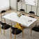 Edora 62.99'' to 94.48" Extendable Rectangular Sintered Stone Dining Table for 8-10