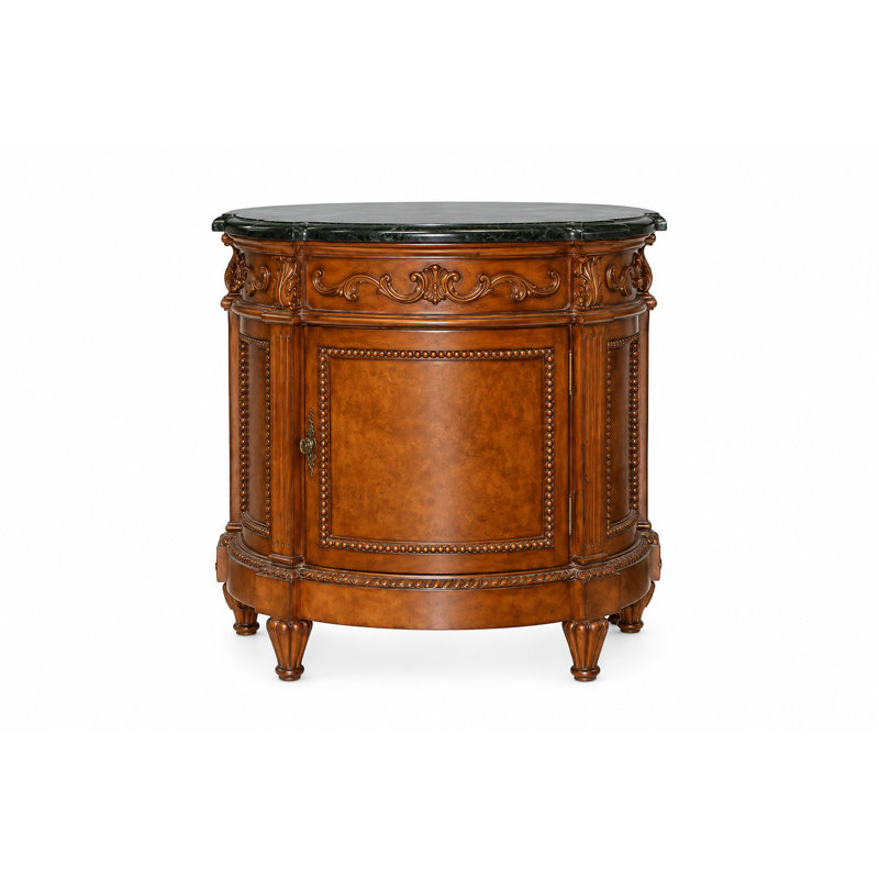 Demilune 36'' Single Bathroom Vanity Base Only in Antique Brownish Finish