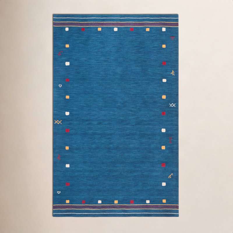 Tapis bleu Danette, Rectangle de 5 pi x 8 pi