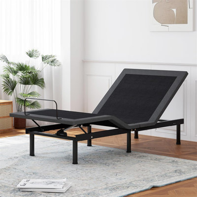 Adjustable Bed Frame With Thickened Frame, Head And Foot Lift, Head-Pillow-Tilt, Adjustable Beds With Smart App Control, Massage, Zero Gravity, Anti-Snore, Wireless Remote,Usb Ports