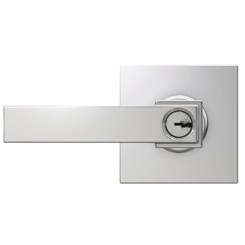 Serrure à clé à clé de levier avec une garniture collins Northbrook, Chrome brillant