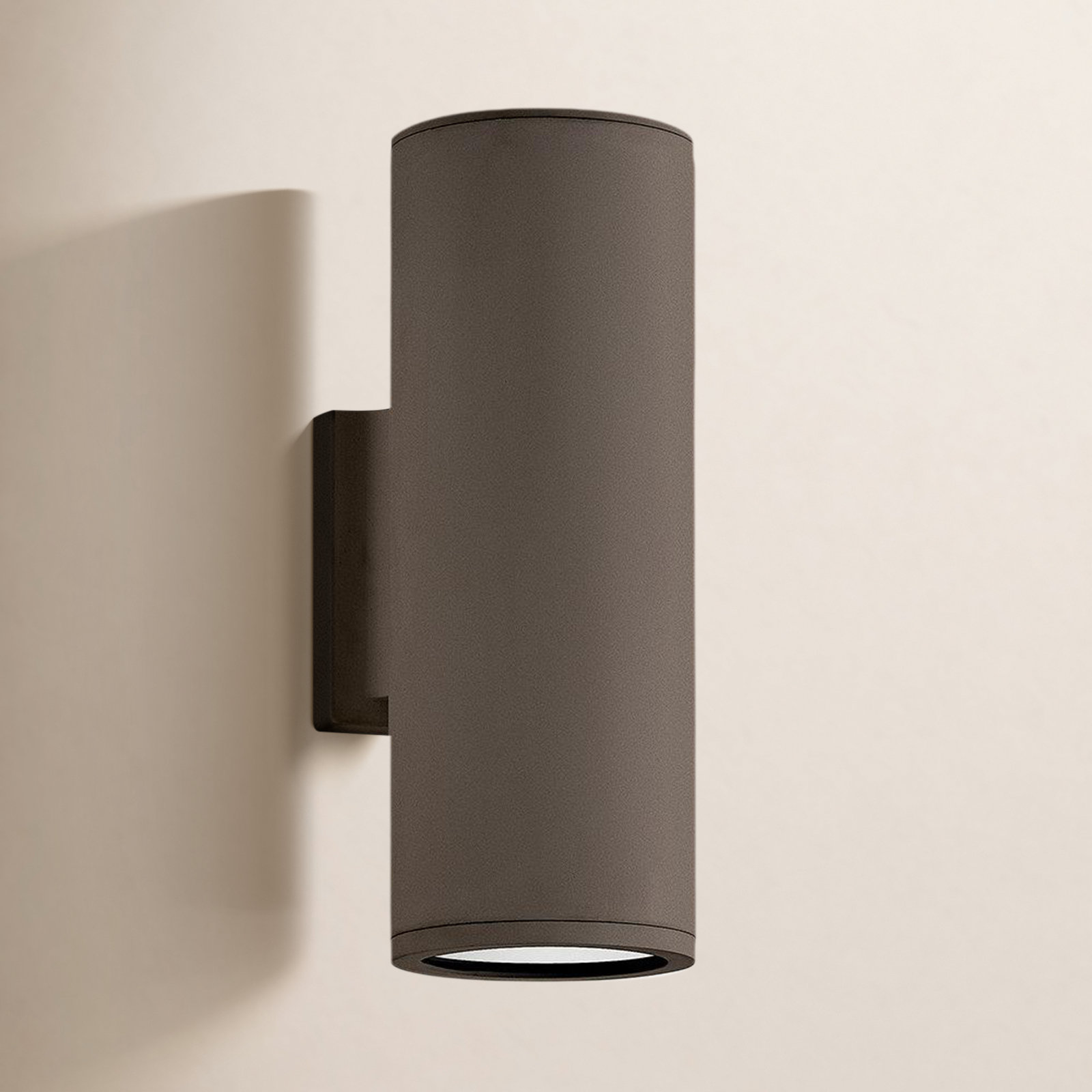 Hinkley Silo 2-Light Outdoor Armed Sconce, Architectural Bronze