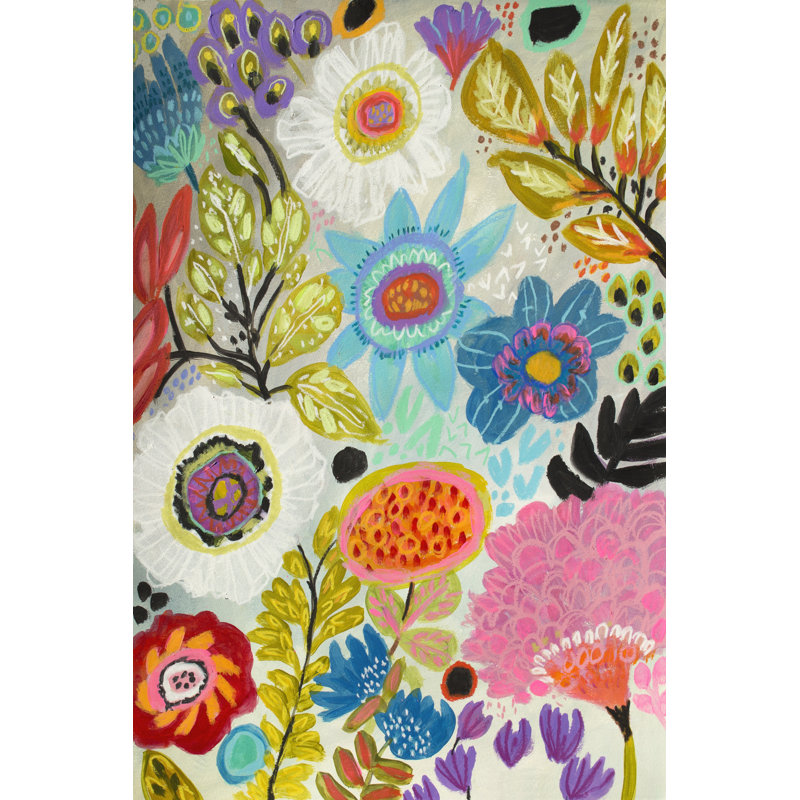 Secret Garden Floral I - Wrapped Canvas Painting, 46cm H x 30cm W x 3.8cm D