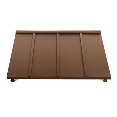Awntech Houstonian Standing Seam Metal Fixed Awning with Open Sides