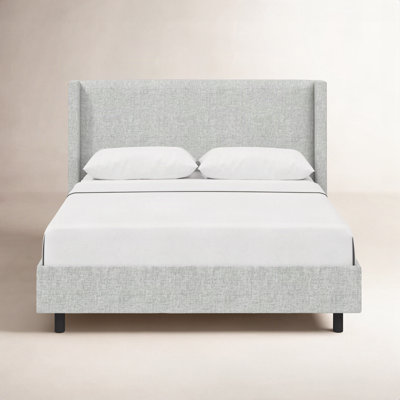 Hanson Upholstered Wingback Platform Bed