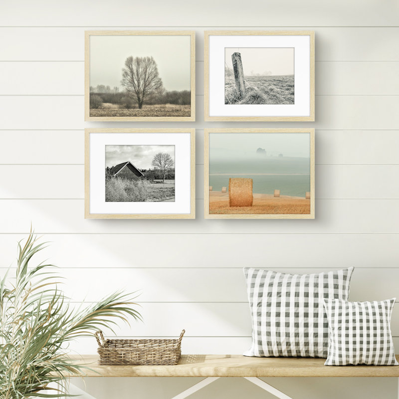 Picture Frame Wall Set with Polished Plexiglass, Beige, 11" W x 14" H