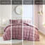 Édredon très grand 3 pièces - édredon en velours, intérieur en microfibre, aéré 3D aéré, face rose, rembourrage,-120649286