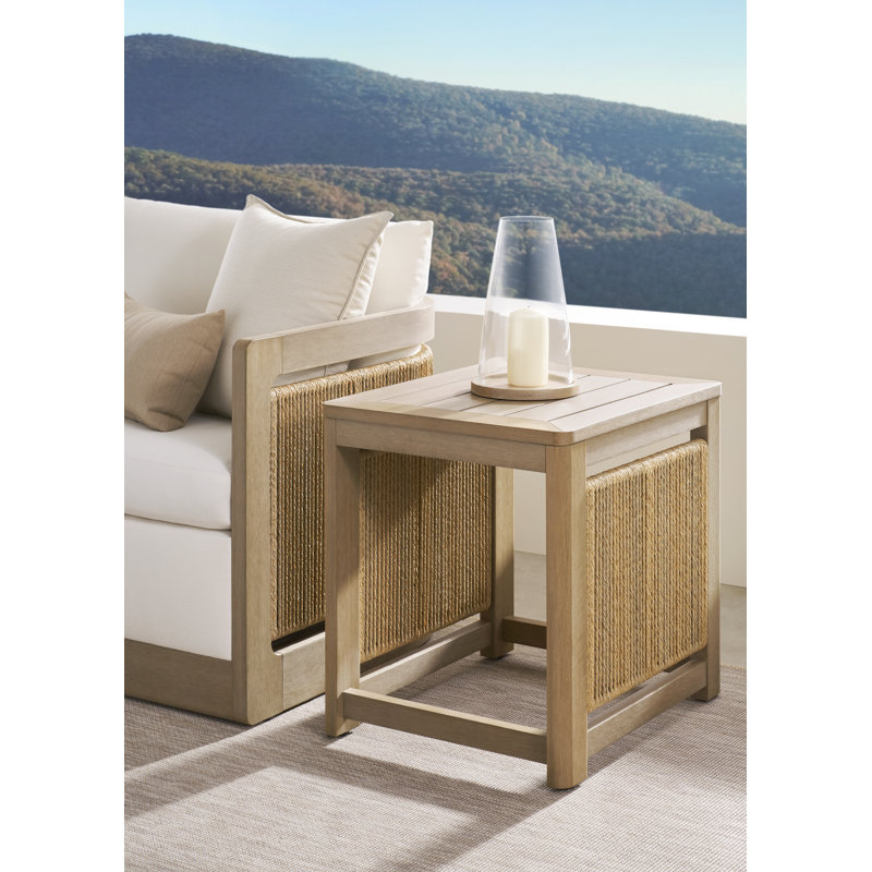Table d'appoint d'extérieur rectangulaire L 26 po x l 21,3 po Drift