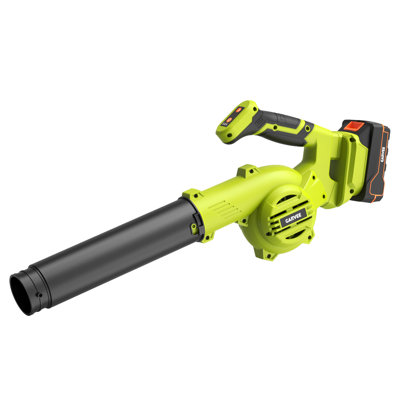 Souffleur de feuilles sans fil compact 3 en 1 – 290 km/h, 20 000 tr/min, sans balais, mini souffleur à batterie pour pelouse, jardin et nettoyage de voiture – Format boîte aux lettres (États-Unis et Canada), vert