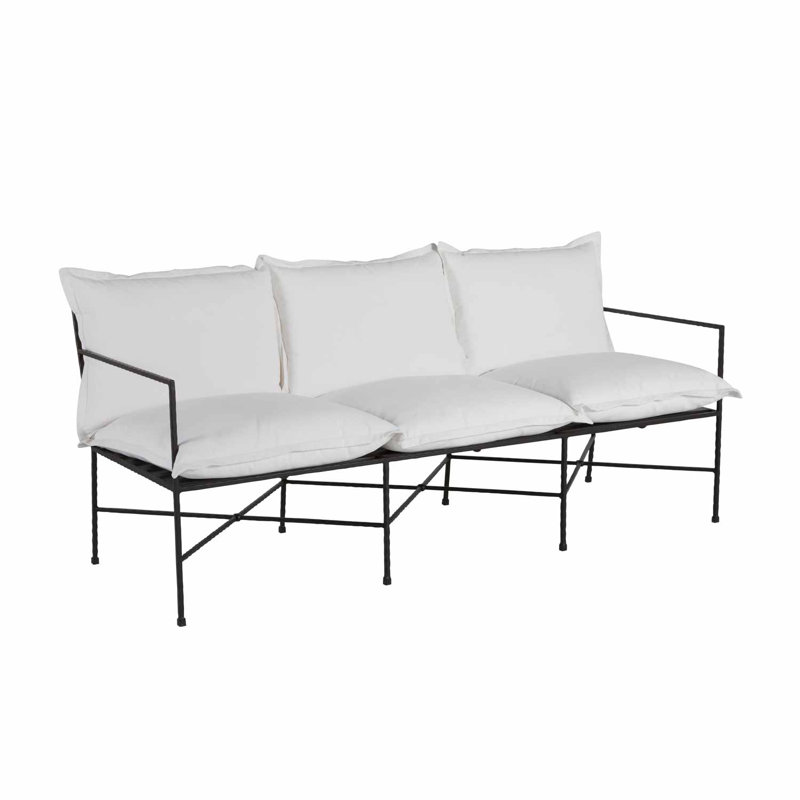 Italia Low Back Sofa, Rollo Silver