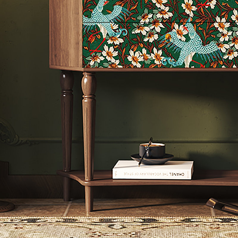 Buffet 33,5 po de style rétro, Brun
