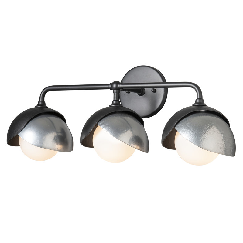 Brooklyn 3 - Light 9.2" Height Dimmable Vanity Light, Black, Sterling