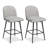 Kanasha 26.9" Counter Stool Upholstered Swivel Counter Bar Stools with Back&Metal Legs(Set of 2)-1252079633
