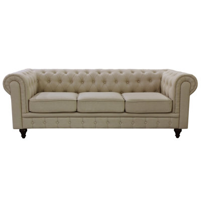 Mayview 88" Linen Round Arm Sofa