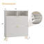 32 Pair Fluted Shoe Storage Cabinet,Modern Shoe Organizer with Adjustable Shelves-95982464