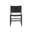 Dale Top Grain Woven Leather with Teak Frame Dining Side Chair-2107399621-2107399673