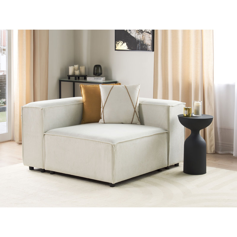 Cayle 1 Seater Corner Sectional, Left Hand Facing, White