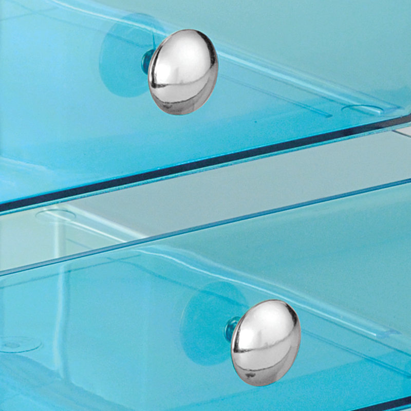 Rangement à 3 tiroirs en plastique Clint, Aqua