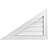 Triangle Left Side Surface Mount Urethane Functional Gable Vent Pitch, Primed-101818593