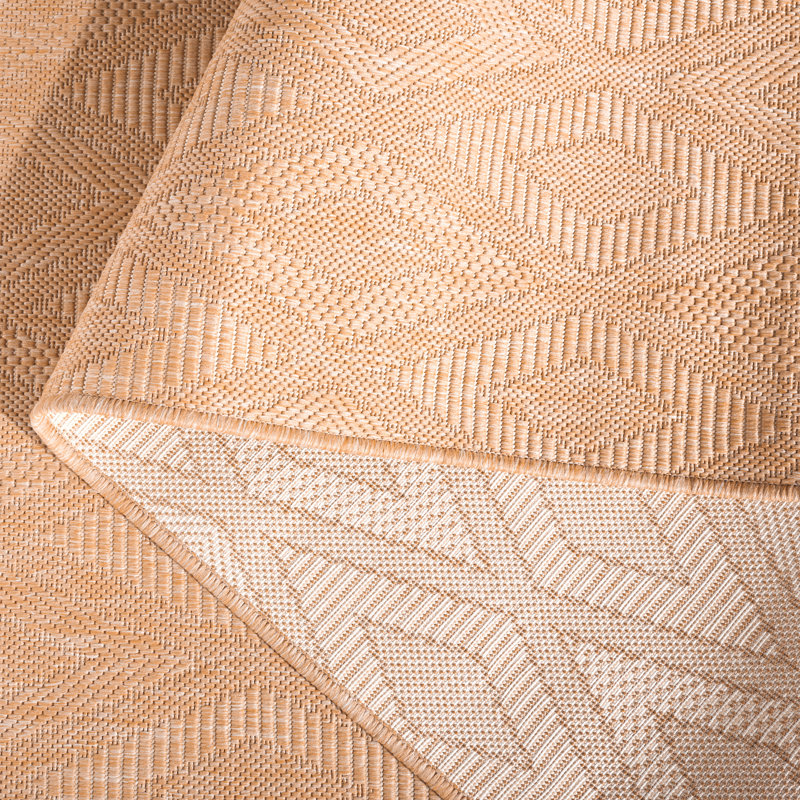 Colon Hooked Beige Indoor/Outdoor Rug, Rectangle 201 x 290 cm