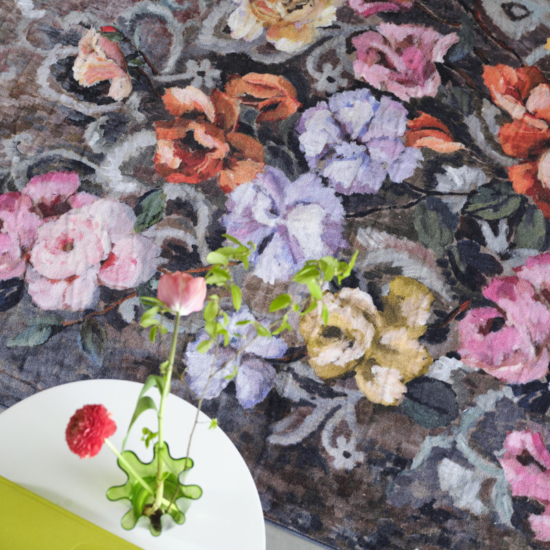 Tapestry Flower Damson Large Rug