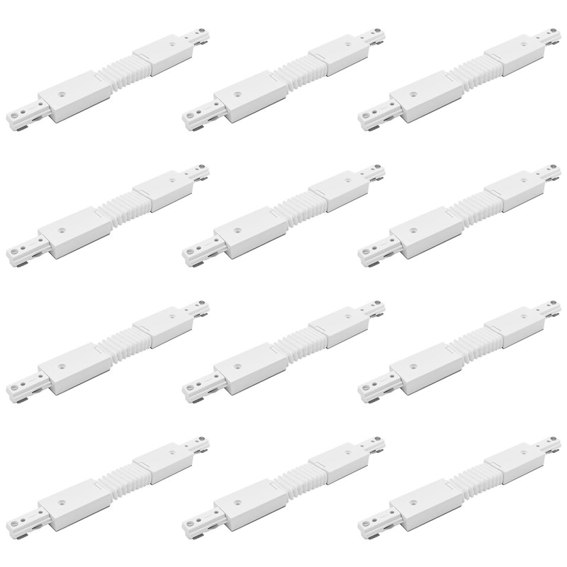 Connecteur d'éclairage sur rail luxueux Luxrit, White