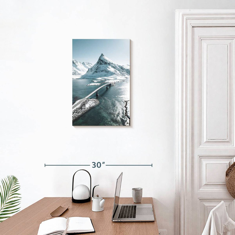 Alvord Fredvang Bridge In Winter, 24" H x 16" W