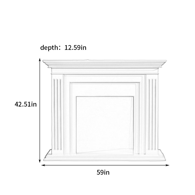 Sevin, H 42,51 po x l 59 po x P 12,59 po