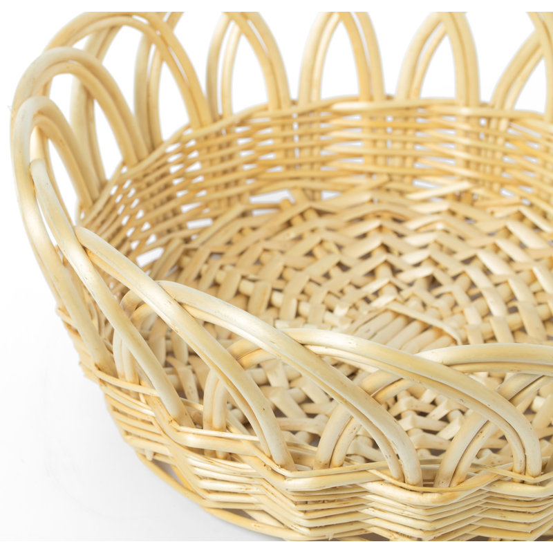 Panier à fruits décoratif en forme de bol de fruits, H 6,25 po x l 16 po x P 16 po