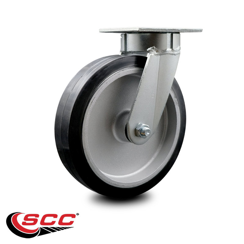 Kingpinless Rubber on Aluminum Caster