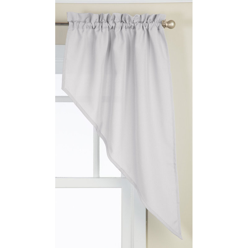 Ennis Swag Kitchen Curtain Set of 2, White