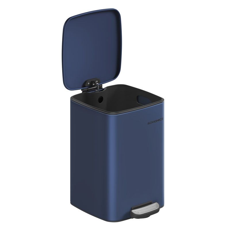Clerfont Step On Kitchen Trash Can, Midnight Blue, 40.4cm H x 34cm W x 28.5cm D