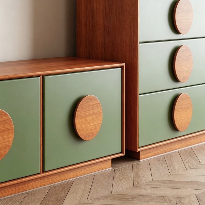 Meuble télé multifonctionnel en bois pour salon