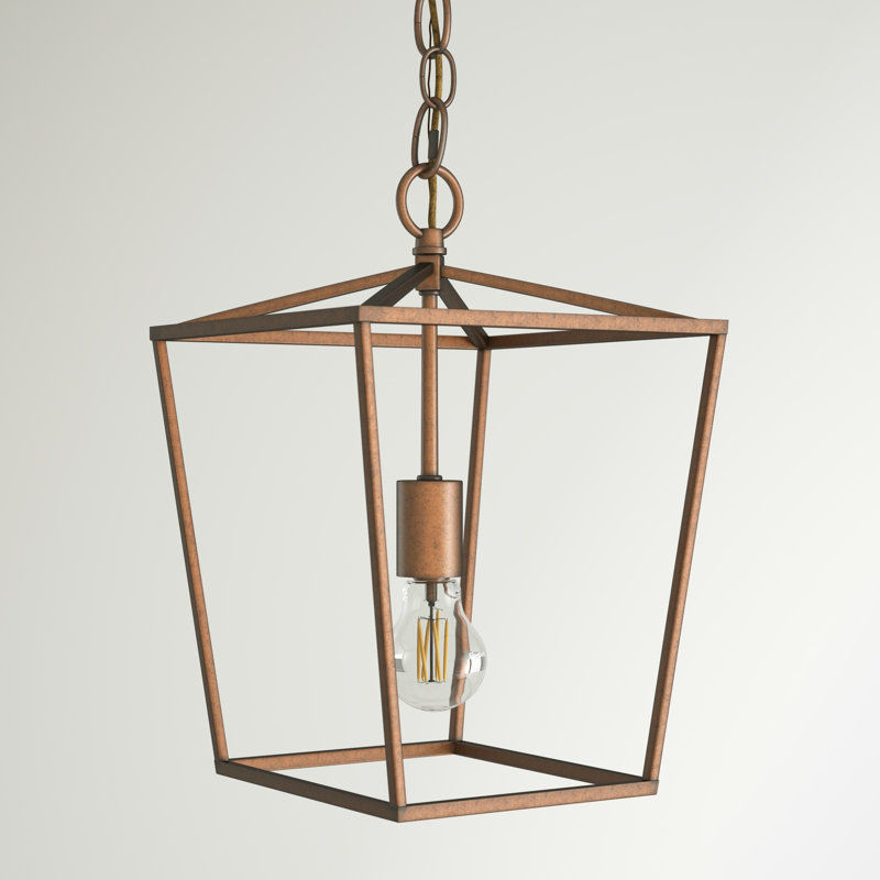 Luminaire suspendu géométrique 1 lumière Finnick, Doré vieilli