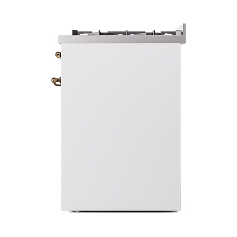 ILVE Nostalgie II Noblesse 30 in Dual Fuel Range, Antique White/Bronze, Natural Gas
