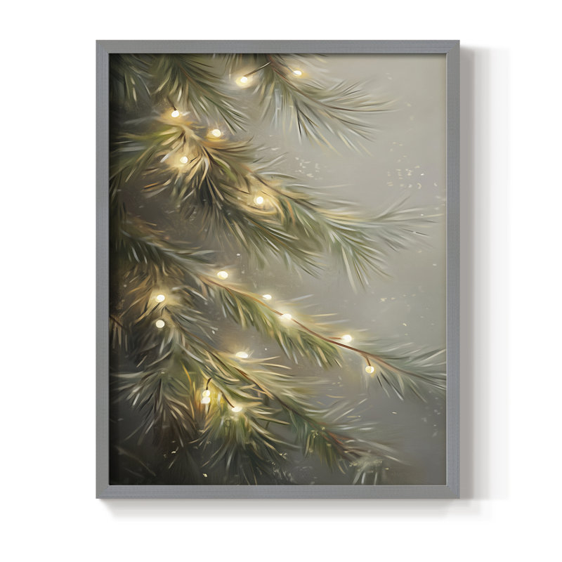 Art des Fêtes de Noël - série 2 - CCLX, reproduction encadrée - bois massif, H 15 po x l 12 po, Gris