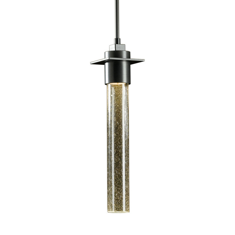 Airis 1-Light Single Cylinder Pendant, Black, 19.5" - 64.5"