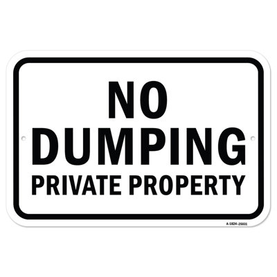 Aucune enseigne sur la propriété privée