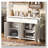 Modern Wave-Pattern Sideboard with 2 Drawers, 4 Doors, and Adjustable Shelves-278547856
