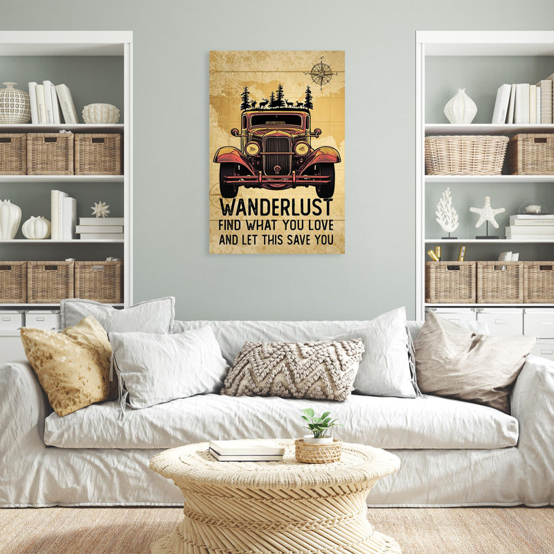 Car Wanderlust - impression sur toile tendue, H 36 po x l 24 po x P 1,25 po