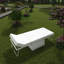 Canapé-lit pliant 4 en 1, chaise-lit pliante, blanc 36 po pour petit appartement avec construction stable et salon de base convertible en métal